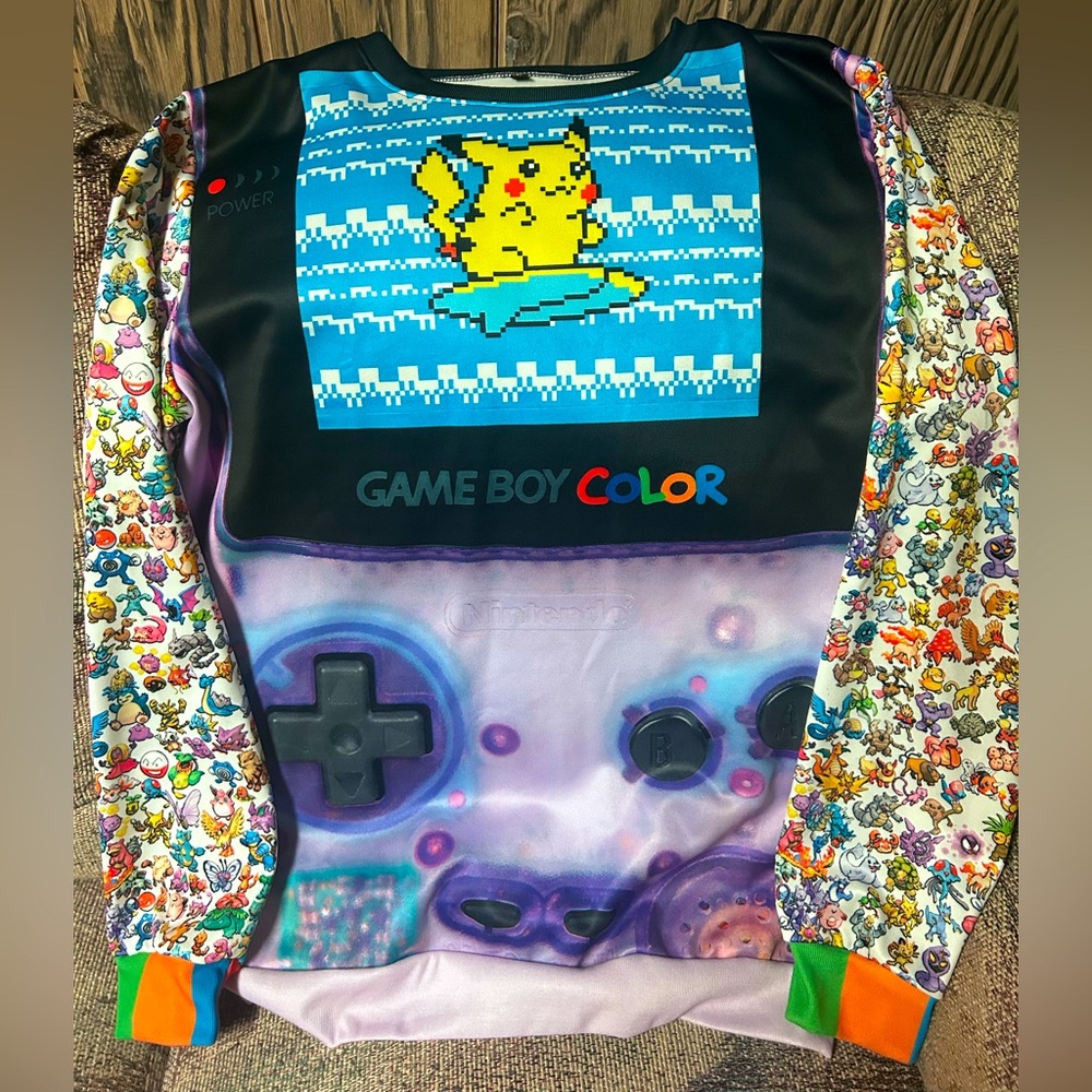 Pokemon Gameboy Color Large Crewneck